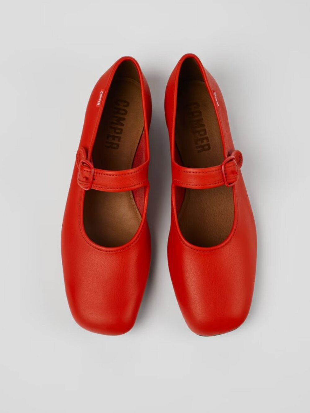 Camper - Casi Myra Mary Janes red leather shoes - Size US W 7.5 / EU W 38